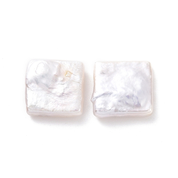 Натуральный кеши жемчуг бисер, культивированный пресноводный жемчуг, нет отверстий / незавершенного, квадратный