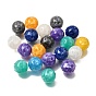 Opaque Acrylic Beads, Craters Moon Shaped, with Glitter Powder