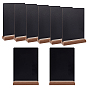 8 Bags Wood Double Sided Blackboard, with 12Pcs Manganese Steel Clips, 4 Sheets Microfiber Cleaning Cloth