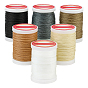 6 Rolls 6 Colors Twisted Waxed Cotton Cords, Round