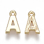 Brass Charms, Letter, Nickel Free