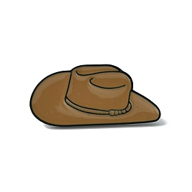 Black Alloy Brooches, Cowboy Hat Enamel Pins, for Backpack Clothes