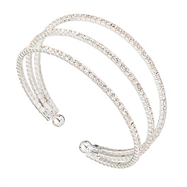 Sparkling Rhinestone Claw Chain Bracelet with Hollow Design for Women - Handmade Multi-Strand Street Style Accessory (B251)