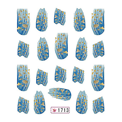 Nail Art Water Transfer Stickers Decals, Feather Pattern