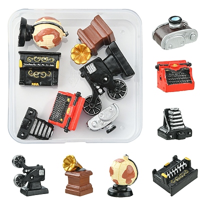 7 шт. 7 украшение для дисплея из смолы в стиле ретро, для украшения дома, фотографическая опора, аксессуары для кукольного домика, разнообразные