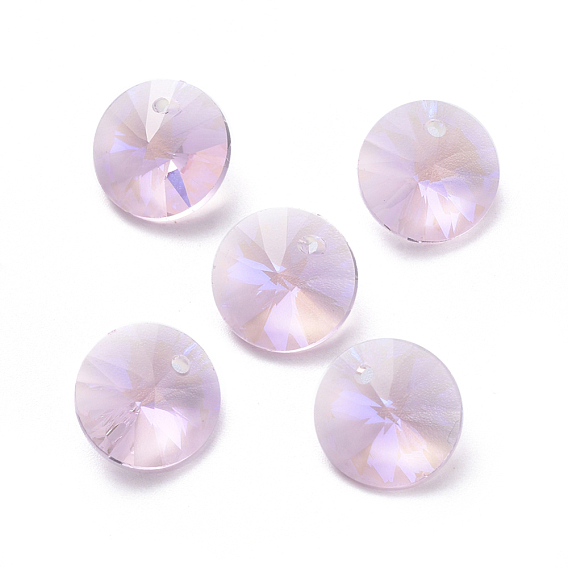 Стеклянные украшения из горного хрусталя, граненые, конус