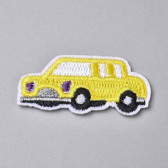 Computerized Embroidery Cloth Iron on/Sew on Patches, Costume Accessories, Appliques, Taxi
