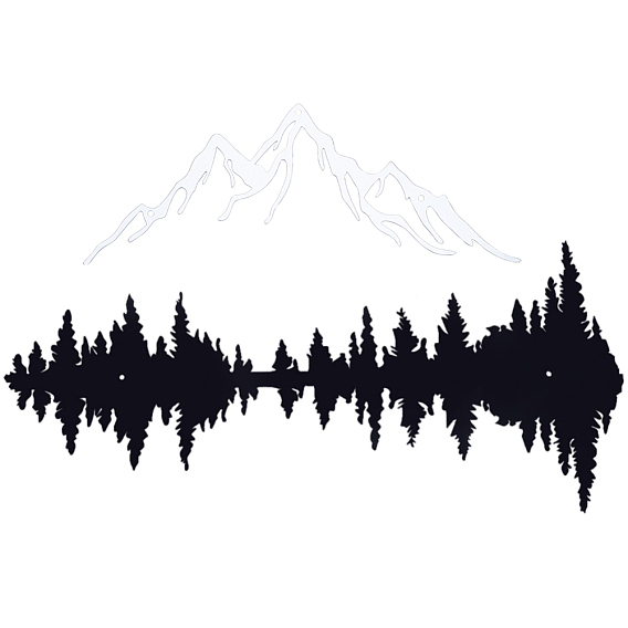 Наклейки на стену с изображением железных гор и леса, для украшения интерьера дома стены фона