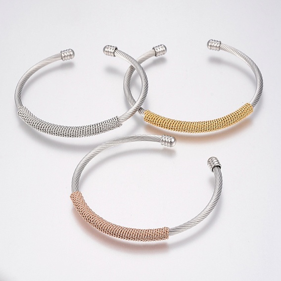 304 Stahl Stulpearmbänder Drehmoment Armbänder Edelstahl