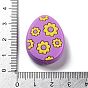 Easter Egg with Flower Silicone Beads