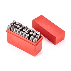 Набор штампов железной печати, для тиснения металла, дерево, Пластиковый, кожа, Больше, включая буквы a ~ z и амперсанд