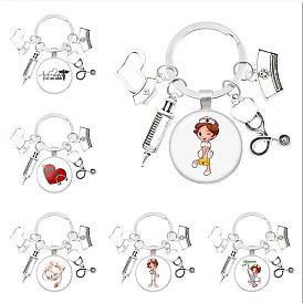 Cute Doctor Keychain Heart Fashion Jewelry Thanksgiving Gift Pendant
