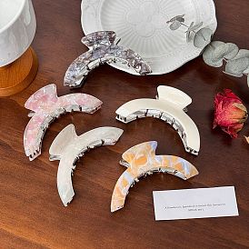 Cellulose Acetate & Metal Claw Hair Clips, Hair Accessories for Women & Girls, Arch