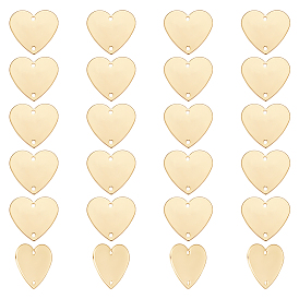 24 шт. латунные подвески для разъемов, без никеля , сердечные ссылки