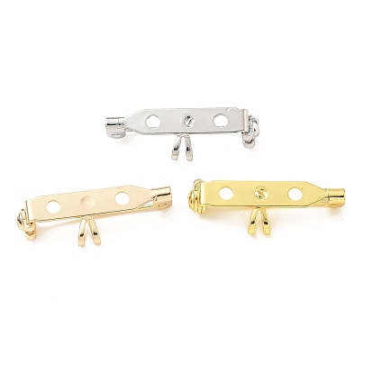 Brass Bar Pins with Loop for Brooch Making, Long-Lasting Plated, Rack Plating