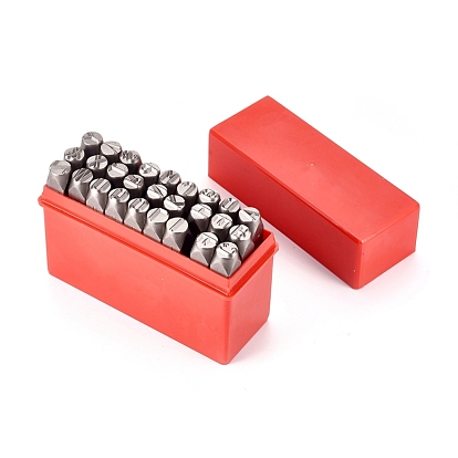 Набор штампов железной печати, для тиснения металла, дерево, Пластиковый, кожа, Больше, включая буквы a ~ z и амперсанд