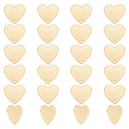 24 шт. латунные подвески для разъемов, без никеля , сердечные ссылки