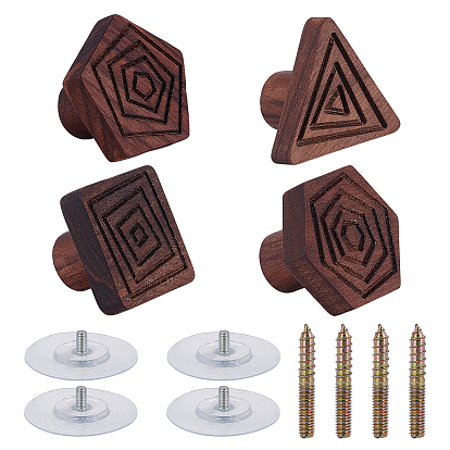 4 шт. 4 стили деревянные выдвижные ручки-скобы для ящиков, ручки шкафа, аксессуары для дверных ручек