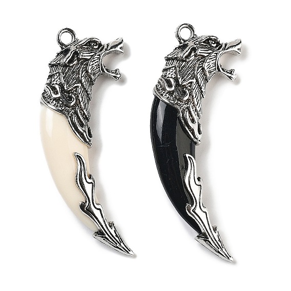 Кулоны из сплава и смолы, зуб