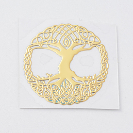 Self Adhesive Stickers, Brass Cabochons Stickers, Tree of Life