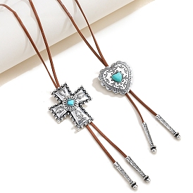Synthesis Turquoise Pendants Necklaces, Alloy Necklace