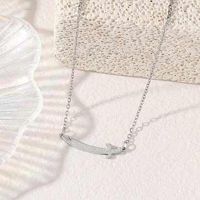 304 ожерелья с подвесками в форме меча из нержавеющей стали