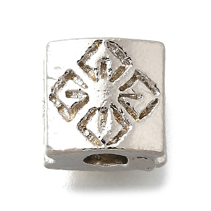 Квадратные латунные бусины, без свинца и без кадмия, долговечный, стойки покрытие