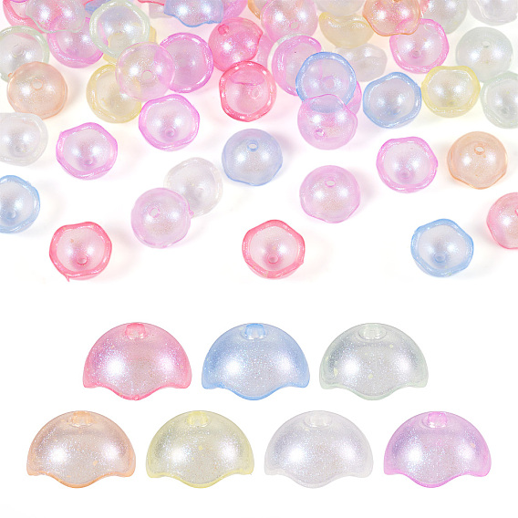 3 наборы светящихся прозрачных акриловых бусин, с блеском порошок, светится в темноте