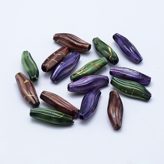 Волочильные акриловые бусины , окрашеные, рис