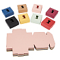 Foldable Kraft Paper Gift Boxes, Hollow Cat Pattern Handmade Soap Boxes, Square