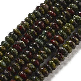 Natural Dragon Blood Beads Strands, Rondelle