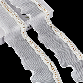 Отделка из эластичного шифонового плиссированного кружева, для шитья и свадебного оформления свадьбы