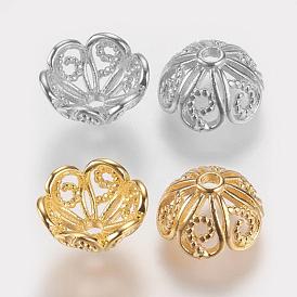 Brass Bead Caps, 6-Petal