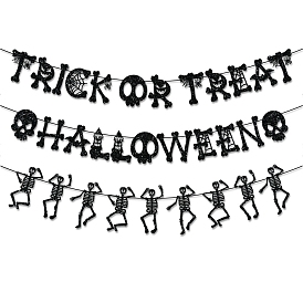 DIY Halloween Party Decoration Banner, for Home Wall Hanging Decorations