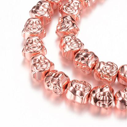 Electroplate Non-magnetic Synthetic Hematite Bead Strands, Buddha