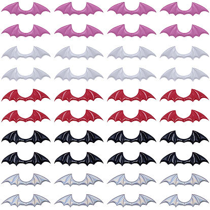 40шт. 5цвета, украшения в виде крыльев дьявола из искусственной кожи, крылья с тиснением из ткани, ремесленные крылья, для детской одежды своими руками, аксессуары для волос