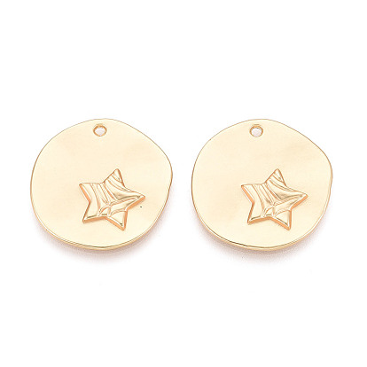Подвески из сплава , плоские круглые и звезды, без кадмия и без свинца