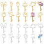 24Pcs 24 Styles Alloy Open Back Bezel Pendants, for DIY UV Resin, Epoxy Resin, Pressed Flower Jewelry, Cadmium Free & Lead Free