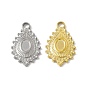 304 Stainless Steel Pendant Cabochon Settings, Teardrop