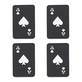 4шт. светоотражающие нейлоновые и полиэстеровые ленты-липучки для игральных карт «Туз пик»