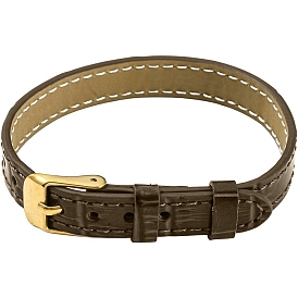 1текстурированные ремни из поликарбонатной кожи для браслетов-слайдеров для подвесок-слайдеров, с ионным покрытием (ip) золотые 304 пряжки из нержавеющей стали