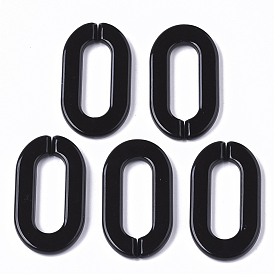 Anneaux de liaison acryliques opaques, connecteurs à liaison rapide, pour la fabrication de chaînes de câble, ovale