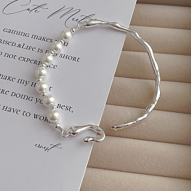 Simple niche design tree branch metal bead bracelet Mori series high-end light luxury bracelet accessories