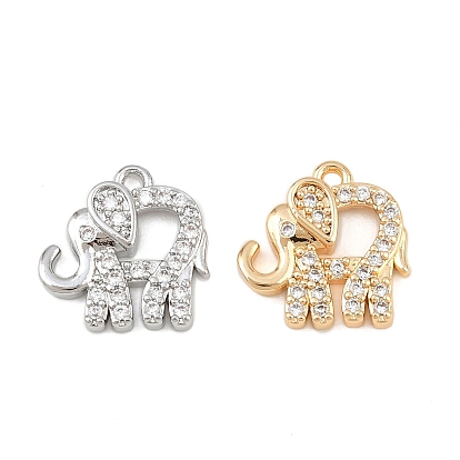 Латунные микро проложить кубического циркония подвески, Слон прелести