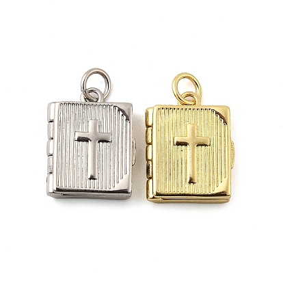 Книга с крестообразными латунными подвесками, долговечный, без свинца и без кадмия, стойки покрытие, с целью перехода в кольце