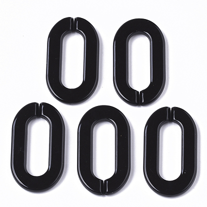 Anneaux de liaison acryliques opaques, connecteurs à liaison rapide, pour la fabrication de chaînes de câble, ovale