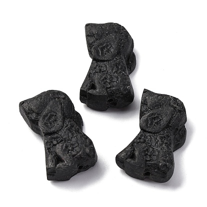 Киноварь бисера, резные лакированные, собака