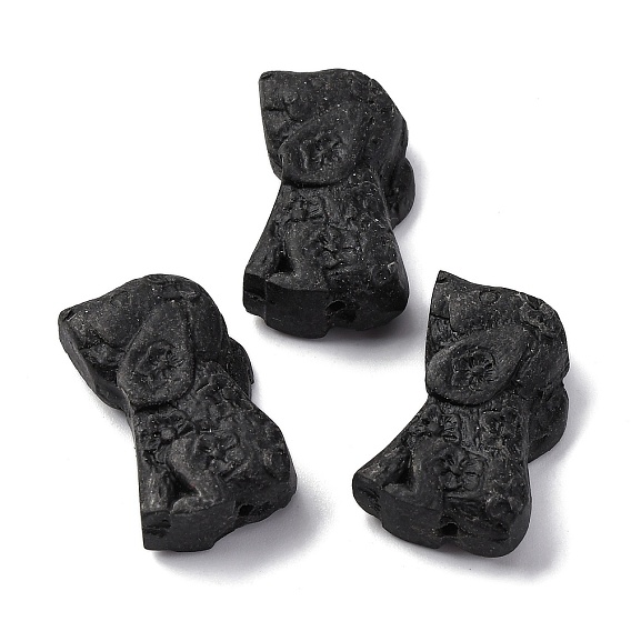 Киноварь бисера, резные лакированные, собака