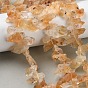 Нагретые нити из натуральных цитриновых бусин, самородки, Топ пробуренной