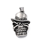 304 подвески из нержавеющей стали, череп с подвеской на шляпе
